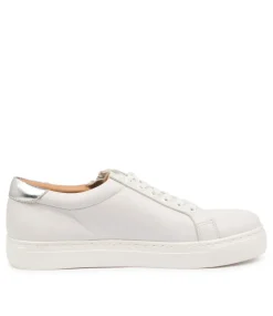 Pamela Xf White Silver Leather Sneakers