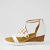 Pamilla W White Tan Leather Sandals