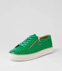 Pandoe Xf Bright Emerald Leather Sneakers