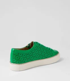 Pandoe Xf Bright Emerald Leather Sneakers