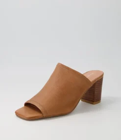 Pantry Tan Leather Mules