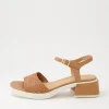 Pascha Tan Weave Leather Sandals Ws