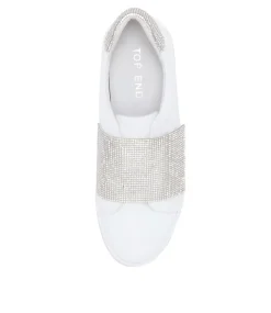 Patisse White Silver Leather Jewels Sneakers