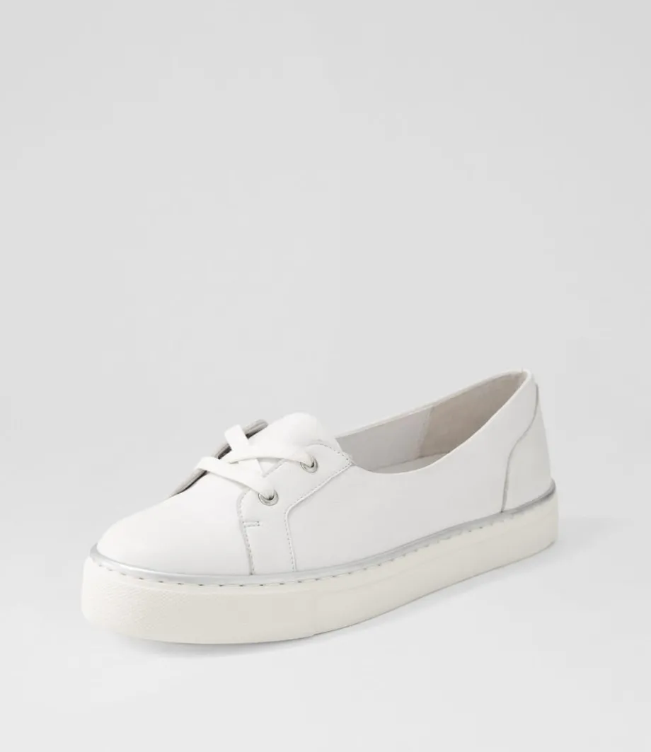 Patrese Xf White Leather Flat Shoes