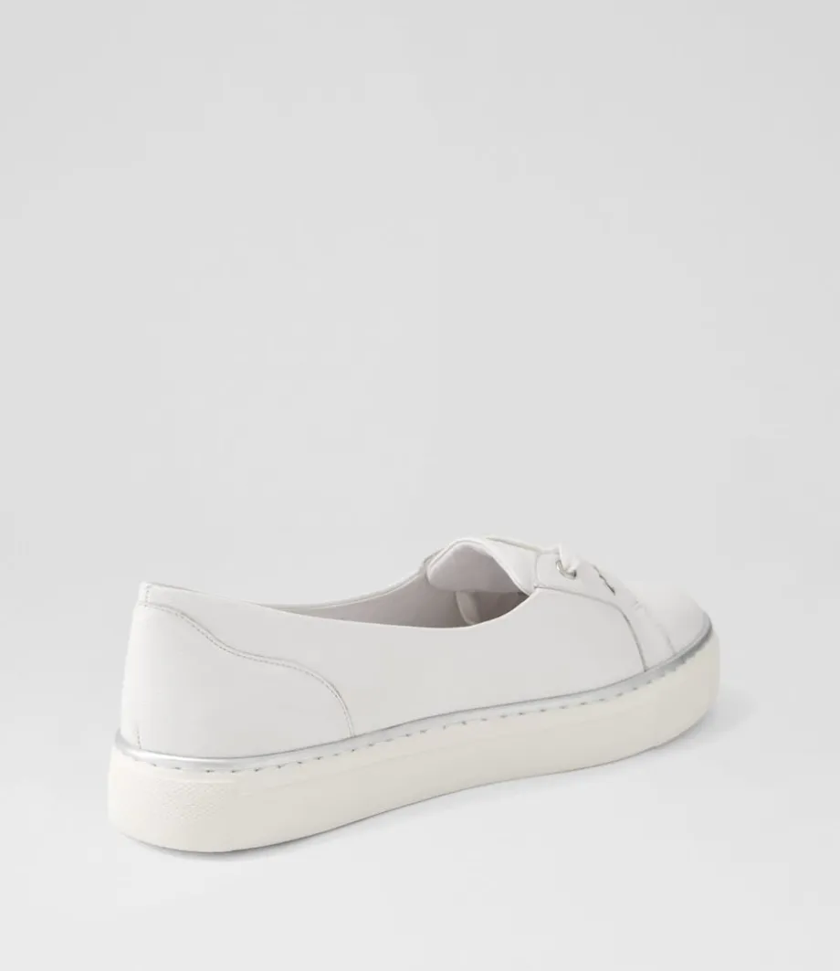 Patrese Xf White Leather Flat Shoes