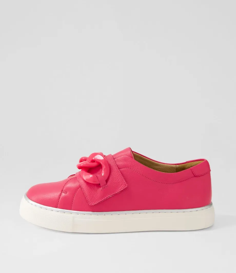 Peeko Xf Bright Pink Leather Sneakers
