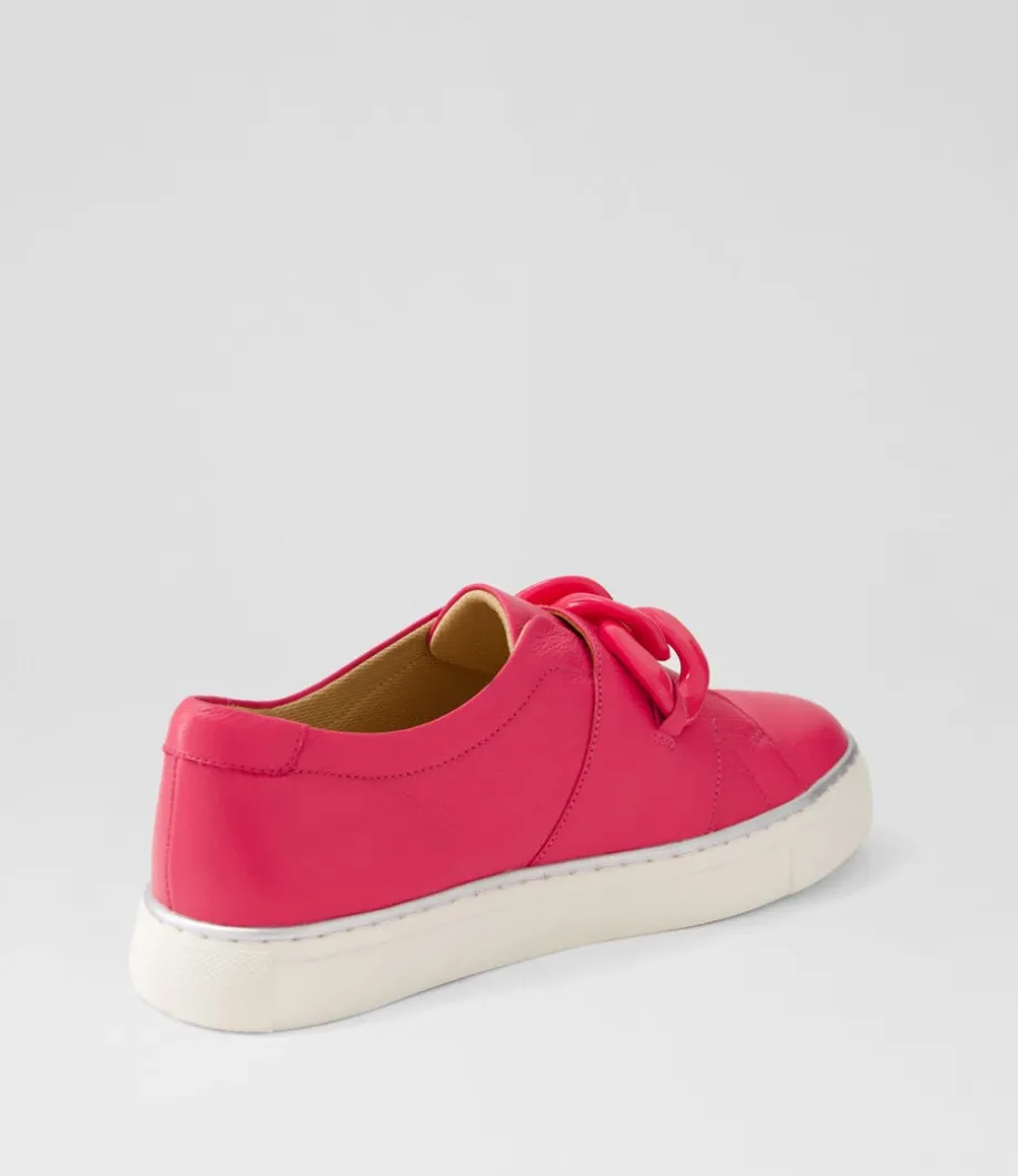 Peeko Xf Bright Pink Leather Sneakers