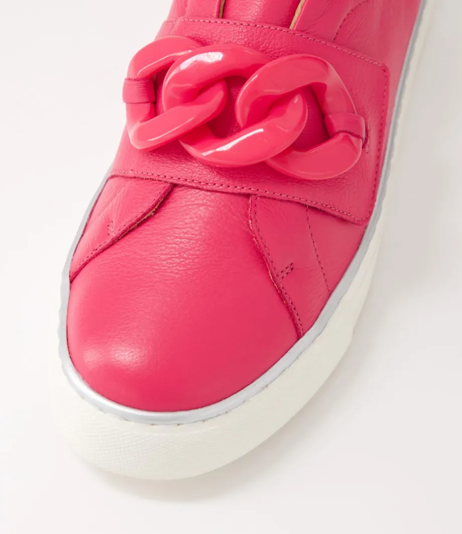 Peeko Xf Bright Pink Leather Sneakers