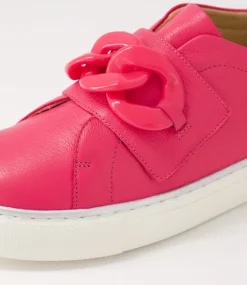 Peeko Xf Bright Pink Leather Sneakers