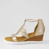 Pellie W Champagne Leather Sandals