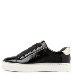 Penny Xf Black Gold Patent Leather Sneakers