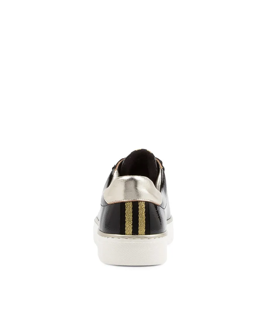 Penny Xf Black Gold Patent Leather Sneakers