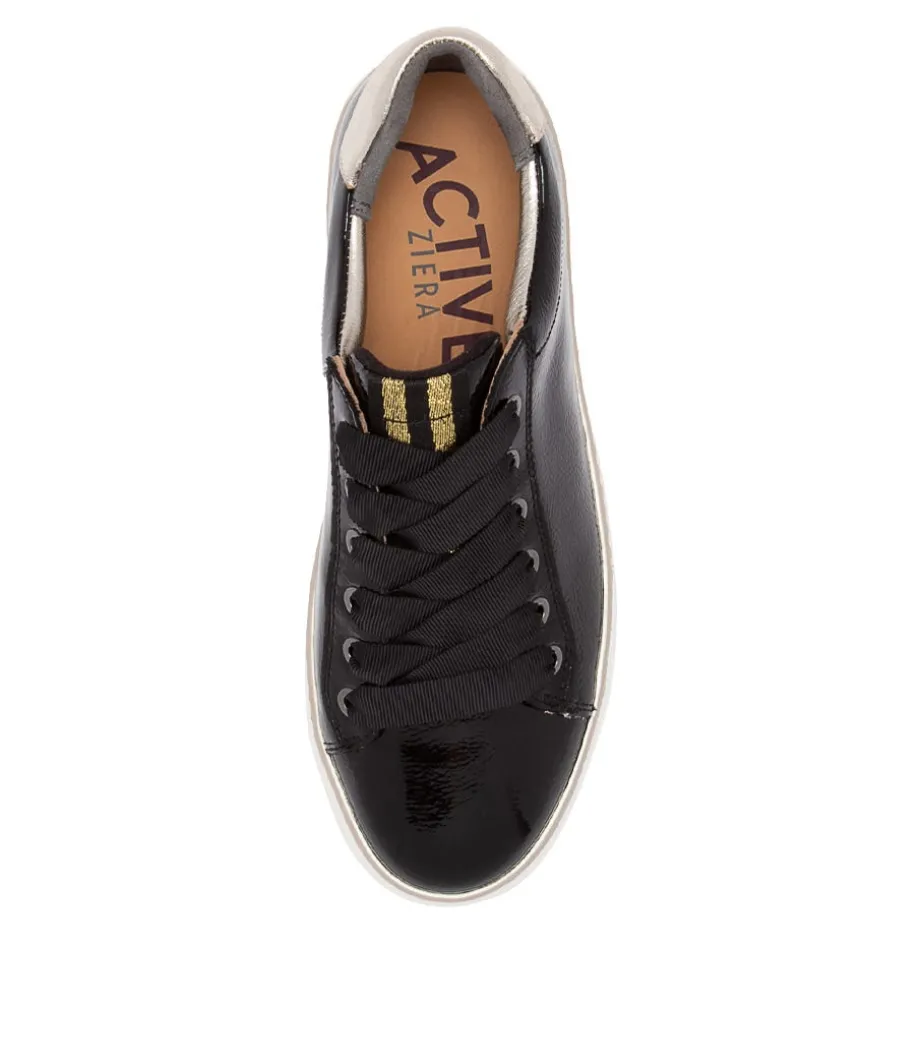 Penny Xf Black Gold Patent Leather Sneakers