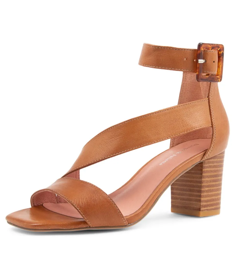 Pera Tan Leather Sandals