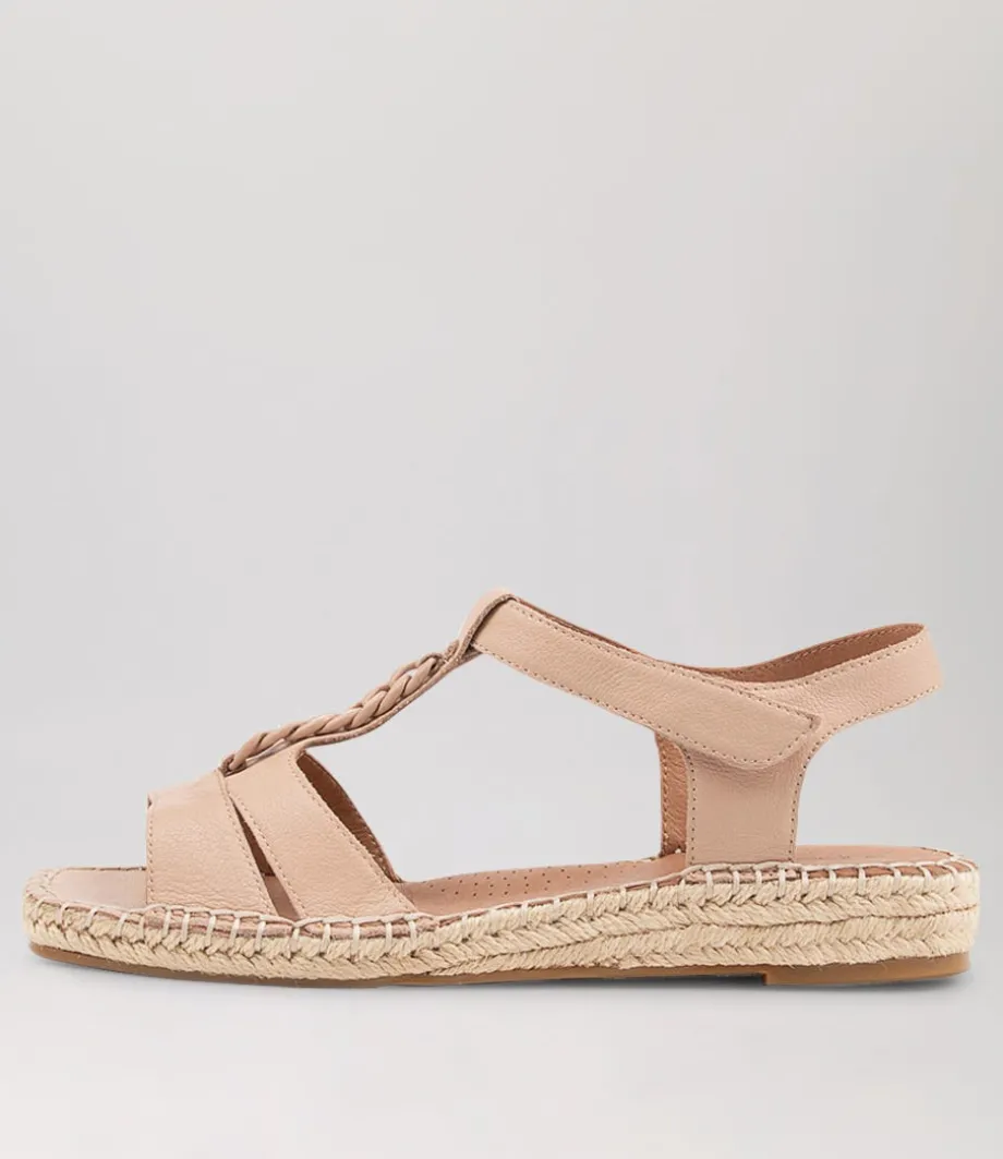 Petersoned Dark Nude Leather Espadrilles