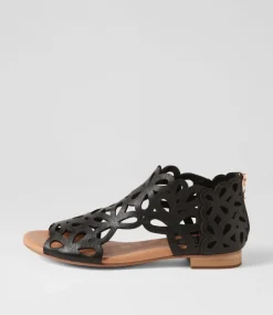 Pietro Black Leather Sandals