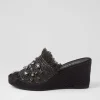 Pitchy Black Synthetic Raffia Espadrilles
