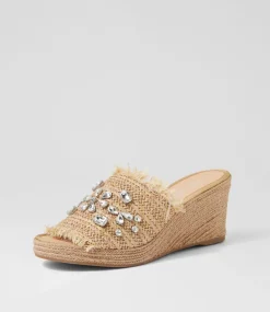 Pitchy Coffee Synthetic Raffia Espadrilles