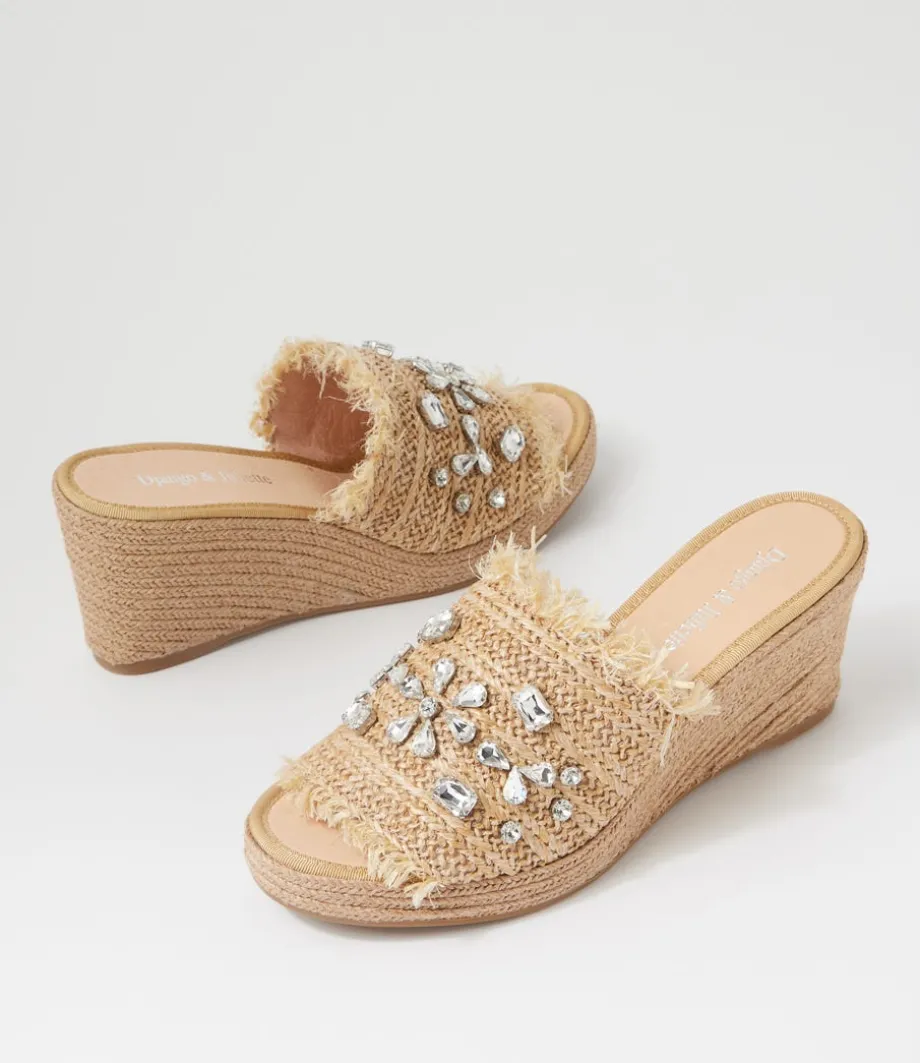 Pitchy Coffee Synthetic Raffia Espadrilles