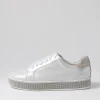 Pluma White Shimmer Silver Leather Jewels Sneakers