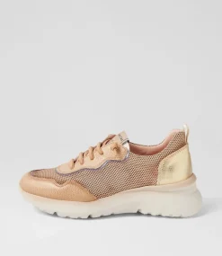 Polinesia 94 Desert Platino Mesh Leather Sneakers