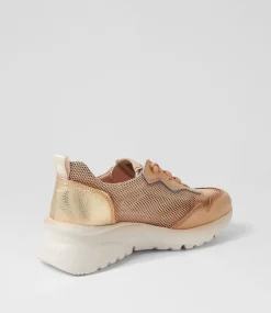 Polinesia 94 Desert Platino Mesh Leather Sneakers