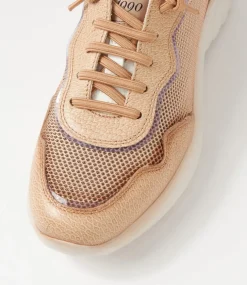 Polinesia 94 Desert Platino Mesh Leather Sneakers