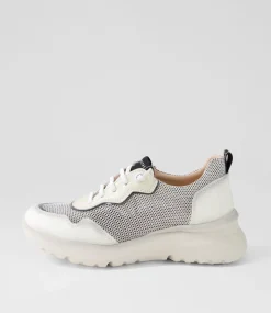Polinesia 94 Panna White Mesh Leather Sneakers