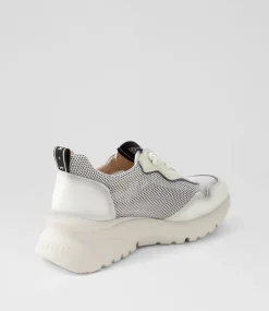Polinesia 94 Panna White Mesh Leather Sneakers