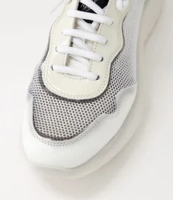 Polinesia 94 Panna White Mesh Leather Sneakers