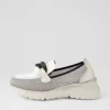 Polinesia 13 White Panna Mesh Leather Loafers