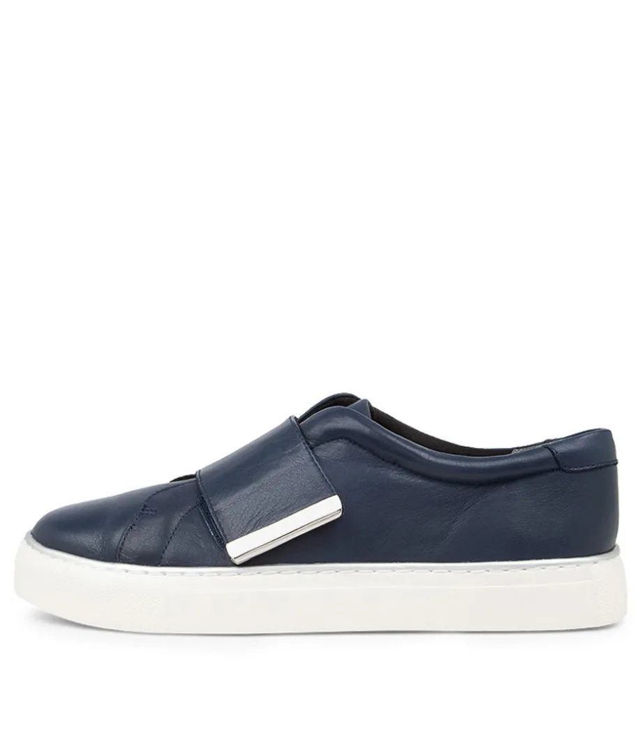Poppies Xf Navy Leather Sneakers