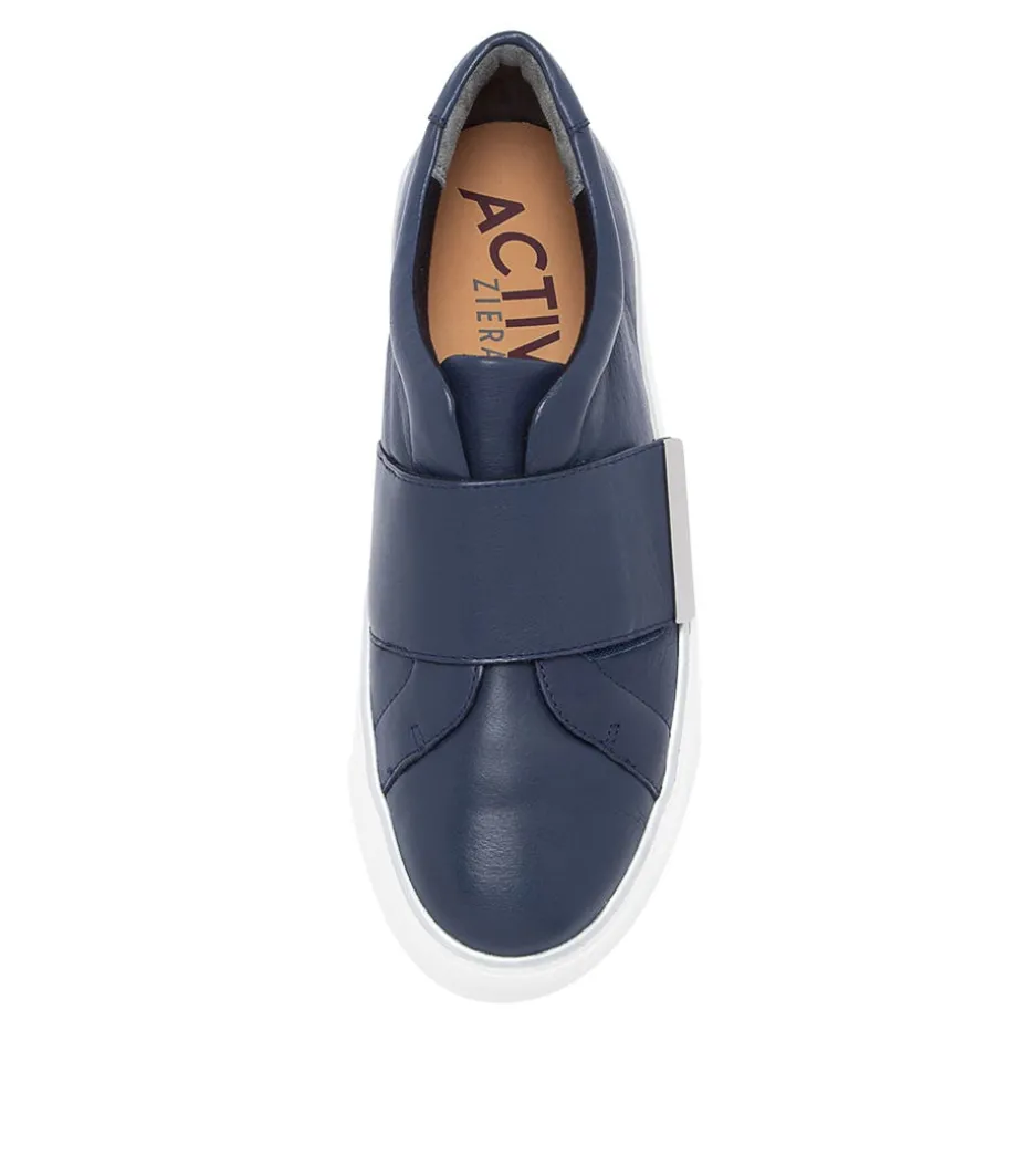 Poppies Xf Navy Leather Sneakers