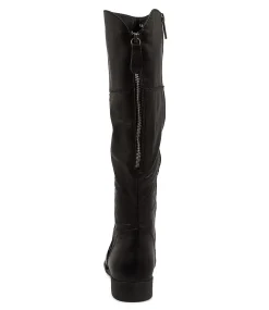 Prago Black Leather