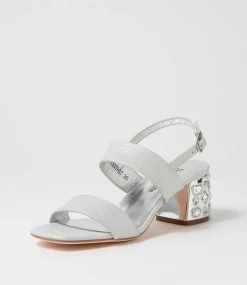 Prent Silver Glow Lizard Sandals