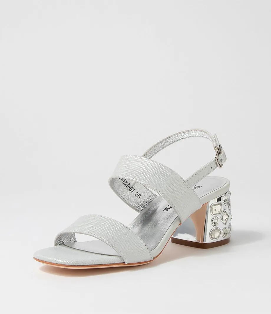 Prent Silver Glow Lizard Sandals