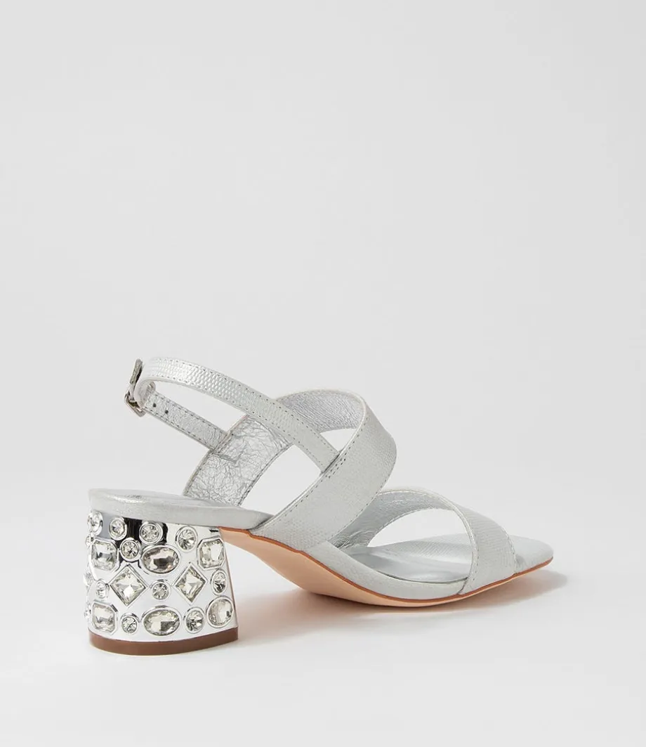 Prent Silver Glow Lizard Sandals