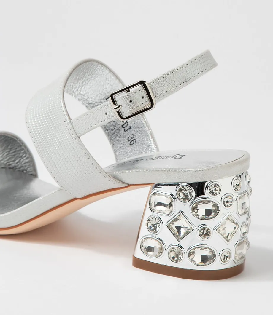 Prent Silver Glow Lizard Sandals