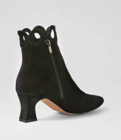 Primson Black Suede Ankle Boots