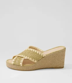 Prindle Coffee Beige Synthetic Raffia Espadrilles