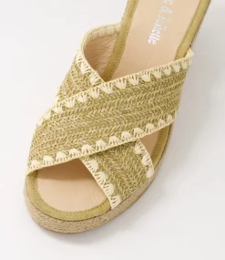 Prindle Coffee Beige Synthetic Raffia Espadrilles