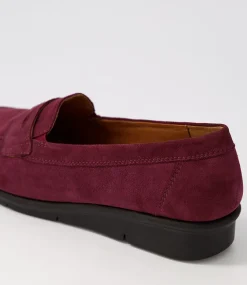 Punis Wine Suede Loafers