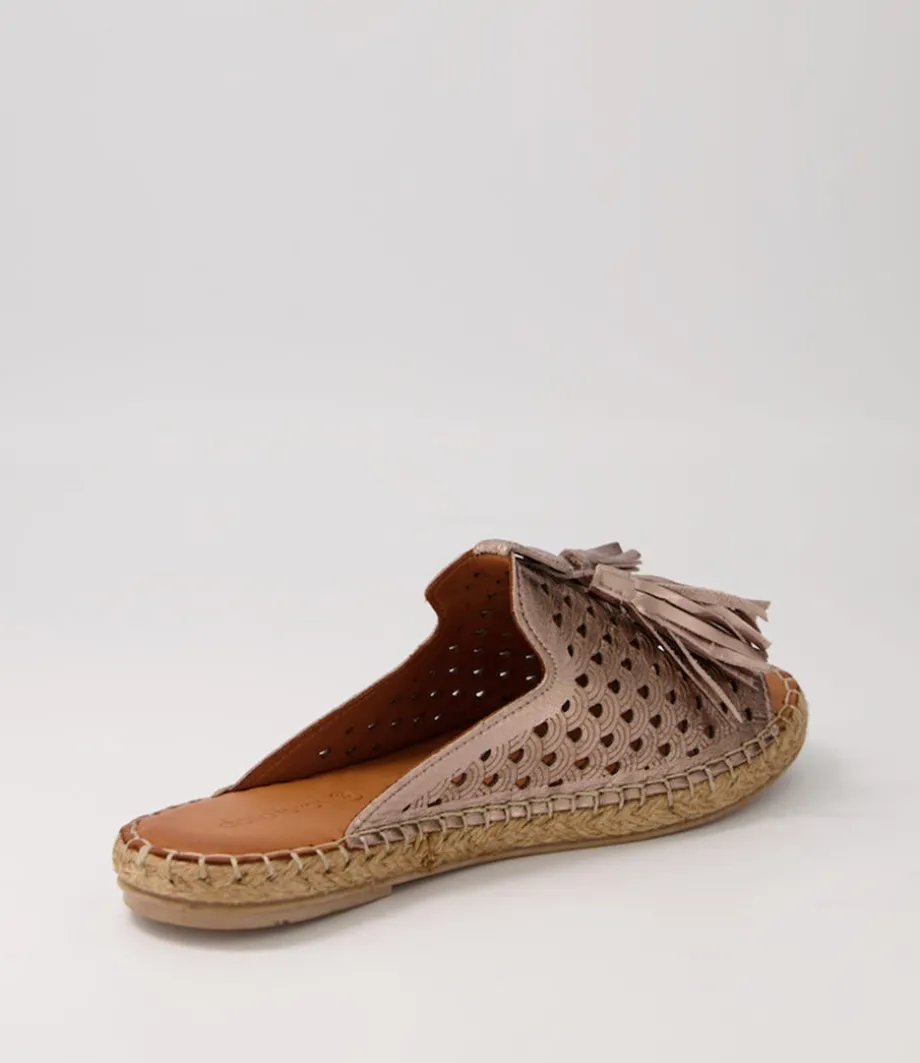 Purtna Silver Leather Espadrilles