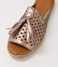 Purtna Silver Leather Espadrilles