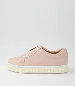 Quempo Dusty Pink Leather Sneakers
