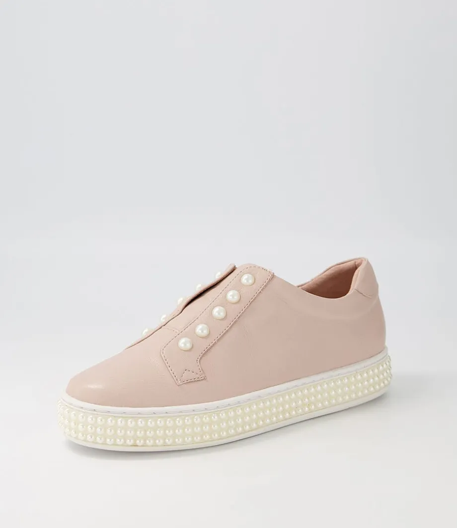 Quempo Dusty Pink Leather Sneakers
