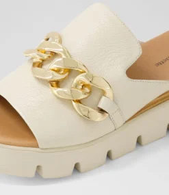 Rablise Milk Leather Slides