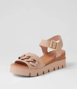 Racassy Cafe Brush Leather Sandals