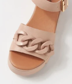 Racassy Cafe Brush Leather Sandals