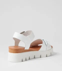 Racassy White Leather Sandals